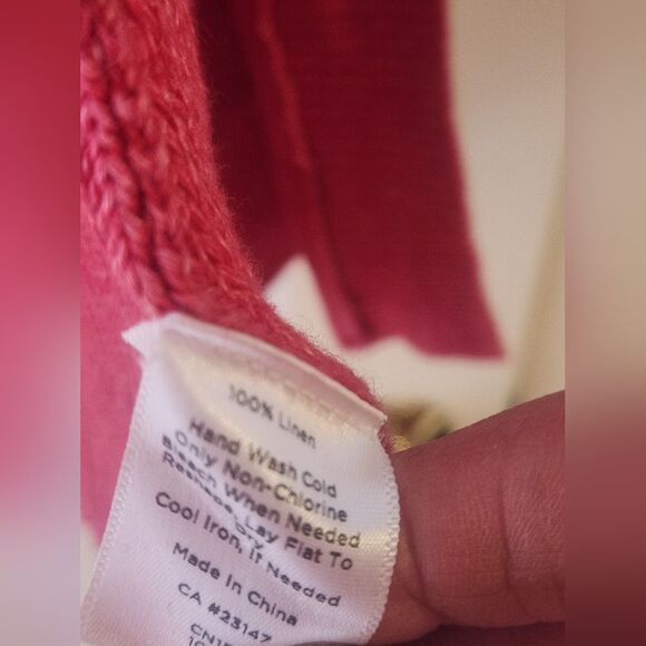 Talbots? L Raspberry Red LngSlv Pockets  Knit Women’s Opened Sweater Cardigan - Picture 2 of 8